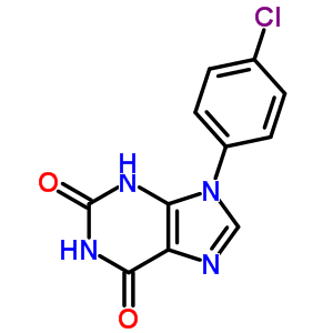 1H-purine-2,6-dione,9-(4-chlorophenyl)-3,9-dihydro- Structure,21314-10-3Structure