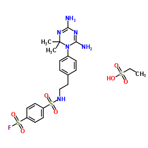 4-[2-[4-(4,6-Diamino-2,2-dimethyl-1,3,5-triazin-1-yl)phenyl]ethylsulfamoyl]benzenesulfonyl fluoride Structure,21316-22-3Structure