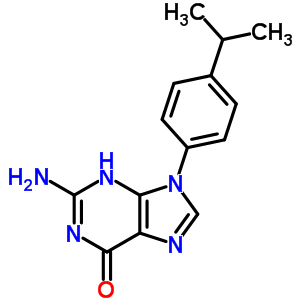 6H-purin-6-one,2-amino-1,9-dihydro-9-[4-(1-methylethyl)phenyl]- Structure,21318-92-3Structure