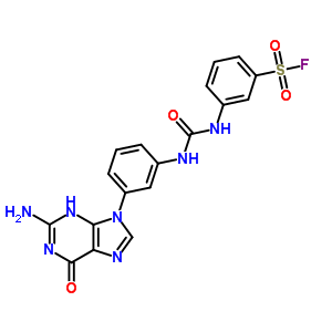 Benzenesulfonyl fluoride,3-[[[[3-(2-amino-1,6-dihydro-6-oxo-9h-purin-9-yl)phenyl]amino]carbonyl]amino]- Structure,21318-99-0Structure