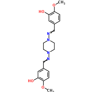 5-[[4-[(3-Hydroxy-4-methoxy-phenyl)methylideneamino]piperazin-1-yl]iminomethyl]-2-methoxy-phenol Structure,21323-29-5Structure