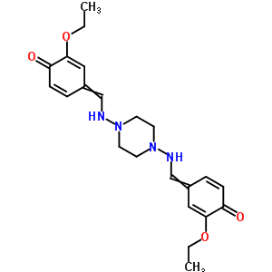 2-Ethoxy-4-[[[4-[(3-ethoxy-4-oxo-1-cyclohexa-2,5-dienylidene)methylamino]piperazin-1-yl]amino]methylidene]cyclohexa-2,5-dien-1-one Structure,21323-30-8Structure