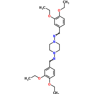 1-(3,4-Diethoxyphenyl)-n-[4-[(3,4-diethoxyphenyl)methylideneamino]piperazin-1-yl]methanimine Structure,21323-33-1Structure