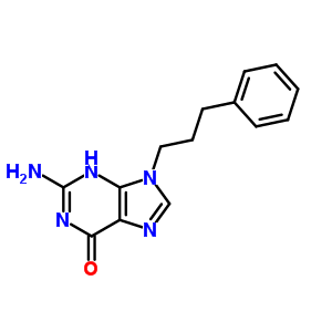 6H-purin-6-one,2-amino-1,9-dihydro-9-(3-phenylpropyl)- Structure,21333-23-3Structure