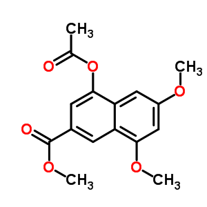 4-(Acetyloxy)-6,8-dimethoxy-2-naphthalenecarboxylic acid methyl ester Structure,213967-85-2Structure