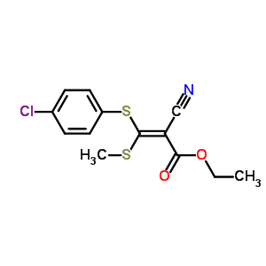 Ethyl 3-(4-chlorophenylthio)-2-cyano-3-(methylthio)acrylate Structure,214330-97-9Structure