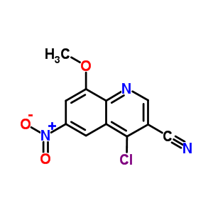 4-Chloro-8-methoxy-6-nitroquinoline-3-carbonitrile Structure,214471-46-2Structure