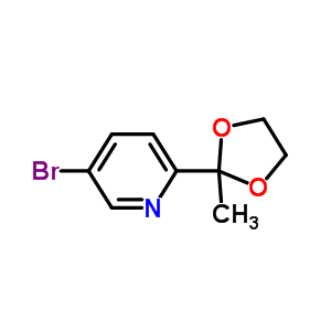 5-Bromo-2-(2-methyl-1,3-dioxolan-2-yl)pyridine Structure,214701-33-4Structure