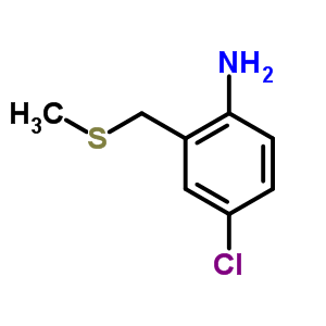 Benzenamine,4-chloro-2-[(methylthio)methyl]- Structure,21502-31-8Structure