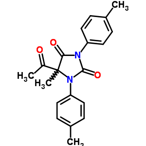 5-Acetyl-5-methyl-1,3-bis(4-methylphenyl)imidazolidine-2,4-dione Structure,21631-66-3Structure