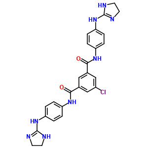 5-Chloro-n,n-bis[4-(4,5-dihydro-1h-imidazol-2-ylamino)phenyl]benzene-1,3-dicarboxamide Structure,21696-30-0Structure