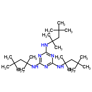 1,3,5-Triazine-2,4,6-triamine,n2,n4,n6-tris(1,1,3,3-tetramethylbutyl)- Structure,21840-38-0Structure