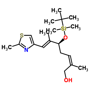 (-)-(2Z,5s,6e)-5-{[tert-butyl(dimethyl)silyl]oxy}-2,6-dimethyl-7-(2-methyl-1,3-thiazol-4-yl)hepta-2,6-dien-1-ol Structure,218614-16-5Structure