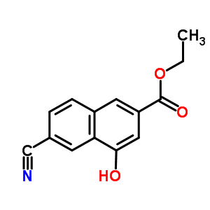 6-Cyano-4-hydroxy-2-naphthalenecarboxylic acid ethyl ester Structure,218961-12-7Structure