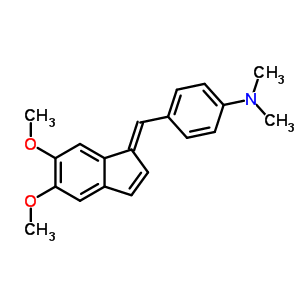 Benzenamine,4-[(5,6-dimethoxy-1h-inden-1-ylidene)methyl]-n,n-dimethyl- Structure,21899-30-9Structure