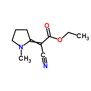 Acetic acid,2-cyano-2-(1-methyl-2-pyrrolidinylidene)-, ethyl ester Structure,21985-16-0Structure