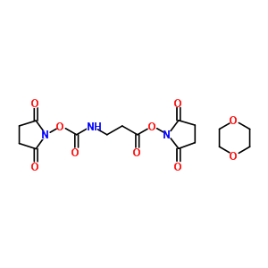 2,5-Dioxo-1-pyrrolidinyl n-{[(2,5-dioxo-1-pyrrolidinyl)oxy]carbonyl}-beta-alaninate-1,4-dioxane (1:1) Structure,21994-89-8Structure