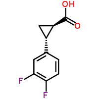 (1R,2r)-2-(3,4-difluorophenyl)cyclopropanecarboxylic acid Structure,220352-36-3Structure