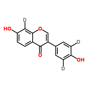 7-Hydroxy-3-[4-hydroxy(3,5-<sup>2</sup>h<sub>2</sub>)phenyl](8-<sup>2</sup>h)-4h-chromen-4-one Structure,220930-96-1Structure