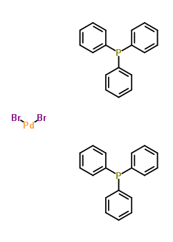 Trans-dibromobis(triphenylphosphine)palladium(ii), pd Structure,22180-53-6Structure