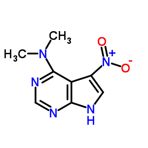 7H-pyrrolo[2,3-d]pyrimidin-4-amine,n,n-dimethyl-5-nitro- Structure,22277-03-8Structure