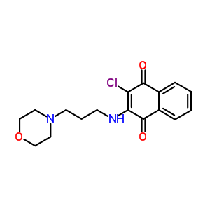 1,4-Naphthalenedione,2-chloro-3-[[3-(4-morpholinyl)propyl]amino]- Structure,22295-80-3Structure