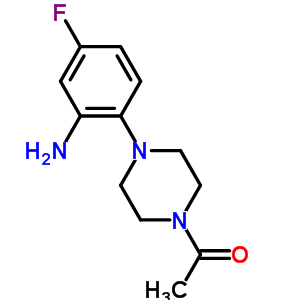 1-[4-(2-Amino-4-fluorophenyl)-1-piperazinyl]ethanone Structure,223513-02-8Structure