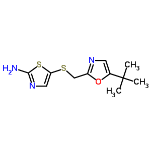 5-{[(5-Tert-butyl-1,3-oxazol-2-yl)methyl]sulfanyl}-1,3-thiazol-2-amine Structure,224436-97-9Structure