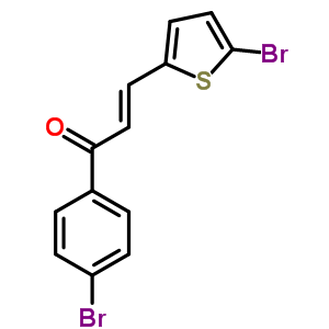 2-Propen-1-one,1-(4-bromophenyl)-3-(5-bromo-2-thienyl)- Structure,22609-37-6Structure