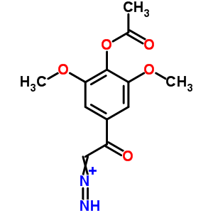 Ethanone,1-[4-(acetyloxy)-3,5-dimethoxyphenyl]-2-diazo- Structure,22802-00-2Structure