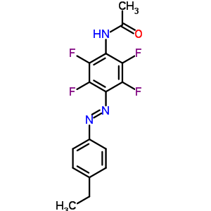 Acetamide,n-[4-[2-(4-ethylphenyl)diazenyl]-2,3,5,6-tetrafluorophenyl]- Structure,22955-62-0Structure