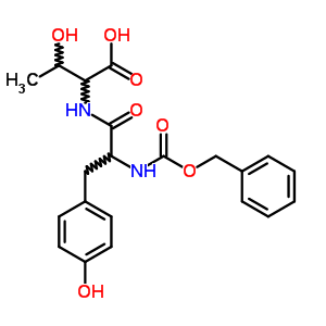 3-Hydroxy-2-[[3-(4-hydroxyphenyl)-2-phenylmethoxycarbonylamino-propanoyl]amino]butanoic acid Structure,23018-11-3Structure