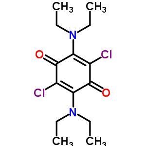 2,5-Bis(n-diethylamino)-3,6-dichloro-p-benzoquinone Structure,23019-38-7Structure