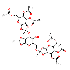 O-3,4,6-tri-o-acetyl--d-mannopyranosylethylidyne-(1-23)-o-[3,4,6-tri-o-acetyl--d-mannopyranosylethylidyne-(1-26)]-1,2-o-ethylidene--d-mannopyranose Structure,230963-26-5Structure