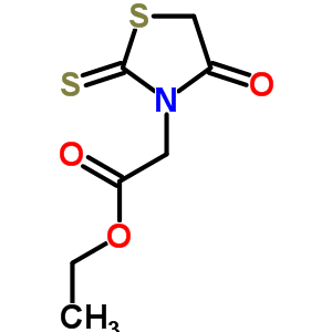 3-Thiazolidineaceticacid, 4-oxo-2-thioxo-, ethyl ester Structure,23176-01-4Structure