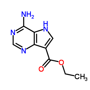 5H-pyrrolo[3,2-d]pyrimidine-7-carboxylicacid, 4-amino-, ethyl ester Structure,2320-75-4Structure