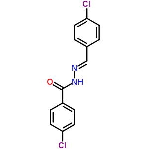 Benzoic acid,4-chloro-, 2-[(4-chlorophenyl)methylene]hydrazide Structure,23289-03-4Structure