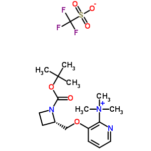 N,n,n-trimethyl-3-{[(2s)-1-{[(2-methyl-2-propanyl)oxy]carbonyl}-2-azetidinyl]methoxy}-2-pyridinaminium trifluoromethanesulfonate Structure,233766-75-1Structure