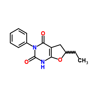 Furo[2,3-d]pyrimidine-2,4(1h,3h)-dione,6-ethyl-5,6-dihydro-3-phenyl- Structure,23458-75-5Structure