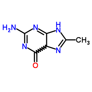 6H-purin-6-one,2-amino-1,9-dihydro-8-methyl- Structure,23662-75-1Structure