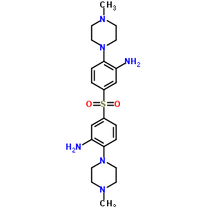 Benzenamine,3,3-sulfonylbis[6-(4-methyl-1-piperazinyl)- Structure,23711-09-3Structure