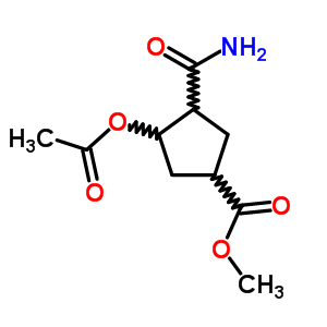 Cyclopentanecarboxylicacid, 3-(acetyloxy)-4-(aminocarbonyl)-, methyl ester, (1a,3b,4a)-(9ci) Structure,23722-86-3Structure