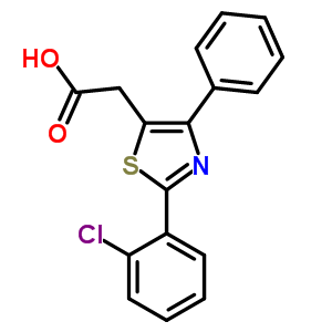 2-[2-(2-Chlorophenyl)-4-phenyl-1,3-thiazol-5-yl]acetic acid Structure,23821-79-6Structure