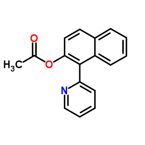 2-Naphthalenol,1-(2-pyridinyl)-, 2-acetate Structure,23825-10-7Structure