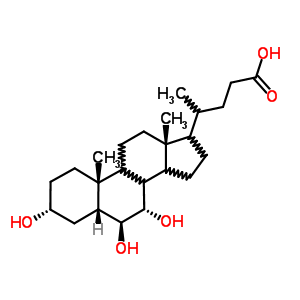 (3A,5b,6b,7a)-3,6,7-trihydroxy-cholan-24-oic acid Structure,2393-58-0Structure