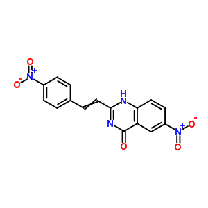 4(3H)-quinazolinone,6-nitro-2-[2-(4-nitrophenyl)ethenyl]- Structure,24093-15-0Structure