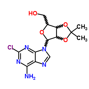 2-Chloro-9-(2,3-o-isopropylidene-beta-d-ribofuranosyl)adenine Structure,24639-06-3Structure