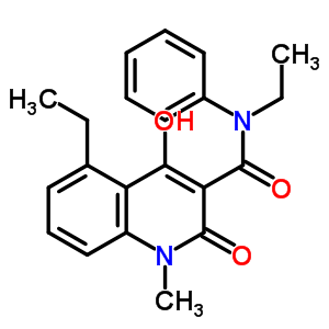 N-ethyl-n-phenyl-1,2-dihydro-4-hydroxy-5-ethyl-1-methyl-2-oxo-quinoline-3-carboxamide Structure,248282-01-1Structure