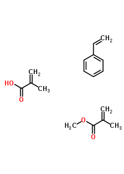 2-Methyl-2-propenoic acid polymer with ethenylbenzene and methyl 2-methyl-2-propenoate Structure,25035-81-8Structure