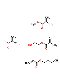 2-Methyl-2-propenoic acid polymer with butyl 2-propenoate, 2-hydroxyethyl 2-methyl-2-propenoate and methyl 2-methyl-2-propenoate Structure,25035-89-6Structure